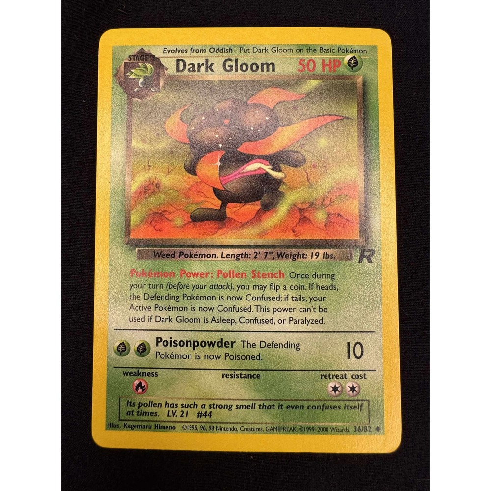 Dark Gloom‎ Rocket Pokemon Card 36/82  1999 2000